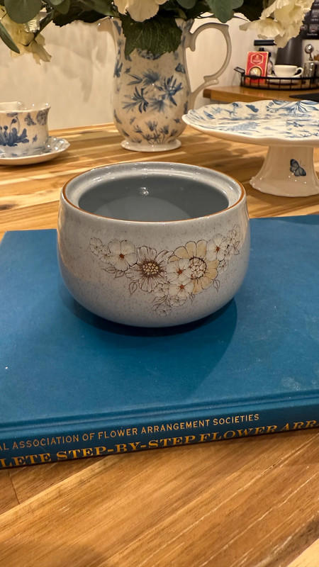 Denby Reflections Handcrafted Fine Stoneware Sugar Bowl