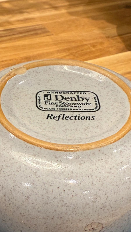 Denby Reflections Handcrafted Fine Stoneware Sugar Bowl