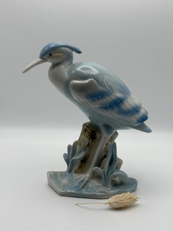 Vintage Porcelain Heron Figurine – In the Style of Karl Ens